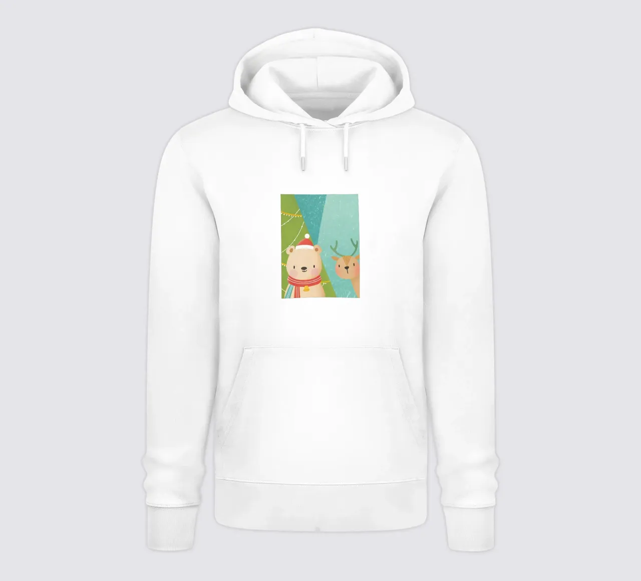 Orso e cervo di Natale felpa con cappuccio da LOYAL SHOP