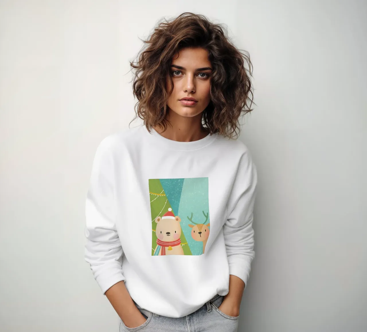 Orso e cervo di Natale felpa da LOYAL SHOP