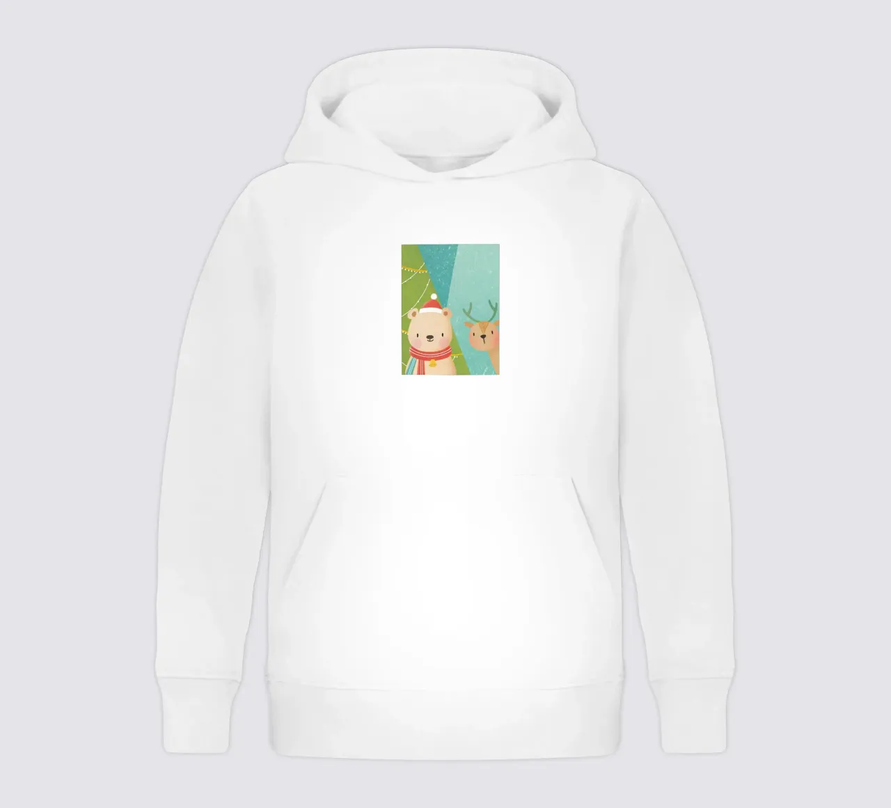 Orso e cervo di Natale felpa bambino con cappuccio da LOYAL SHOP
