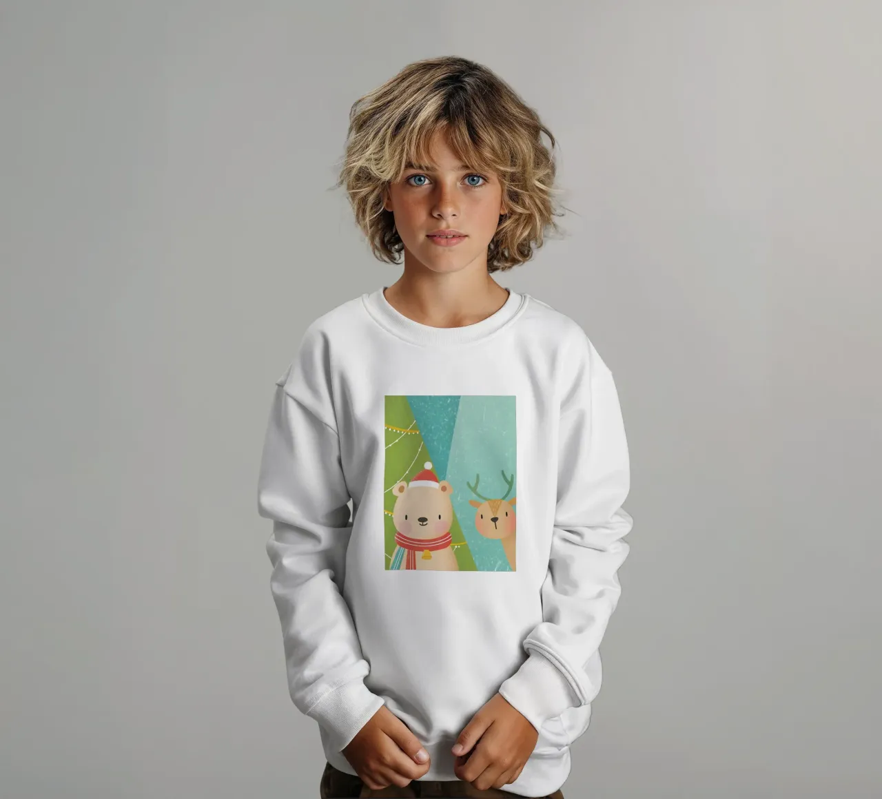 Orso e cervo di Natale felpa bambino da LOYAL SHOP