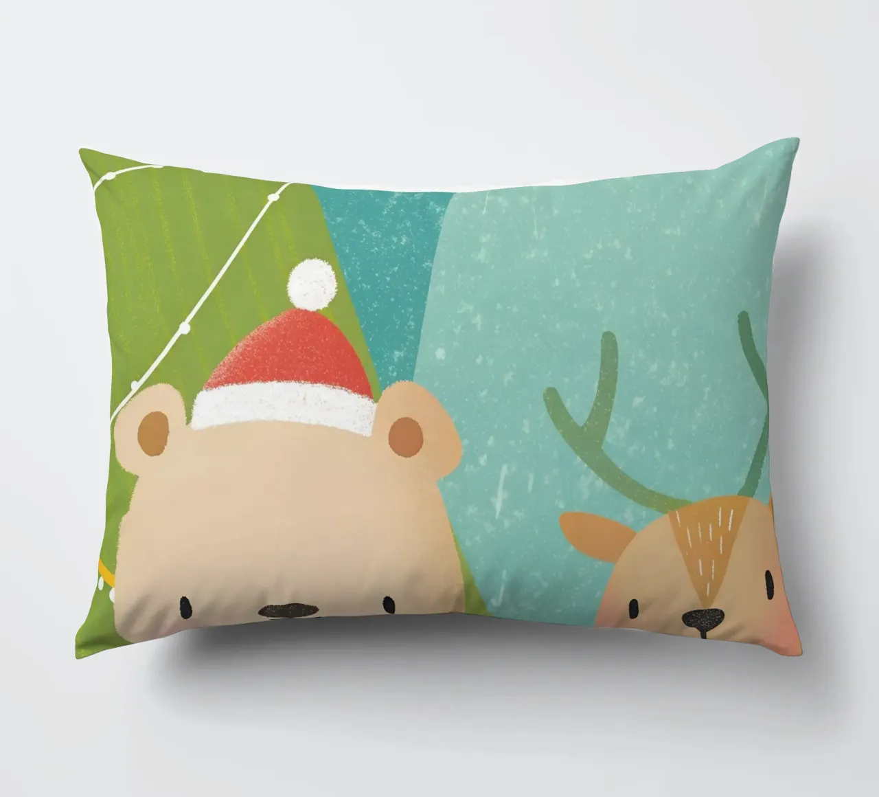 Orso e cervo di Natale cuscino da LOYAL SHOP