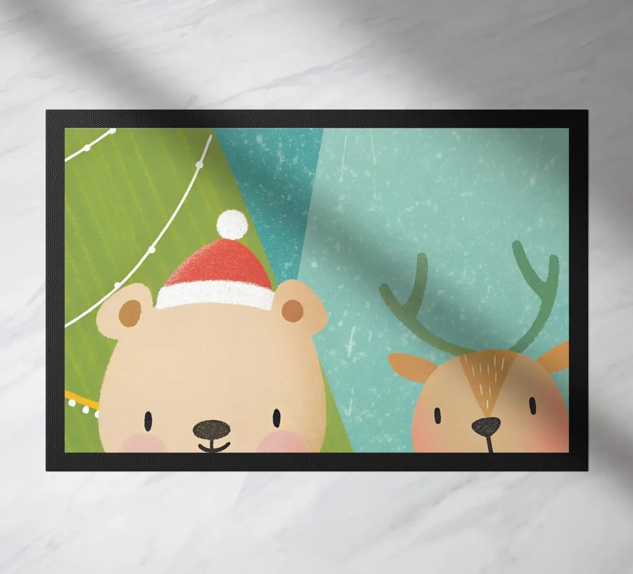 Orso e cervo di Natale zerbino da LOYAL SHOP