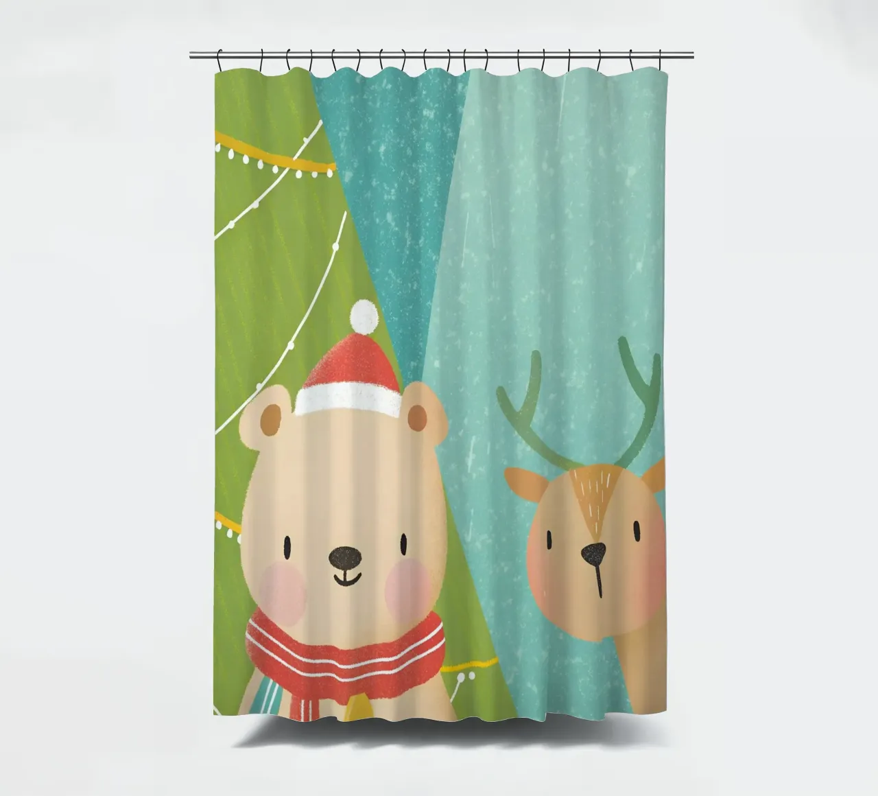 Orso e cervo di Natale tenda da doccia da LOYAL SHOP
