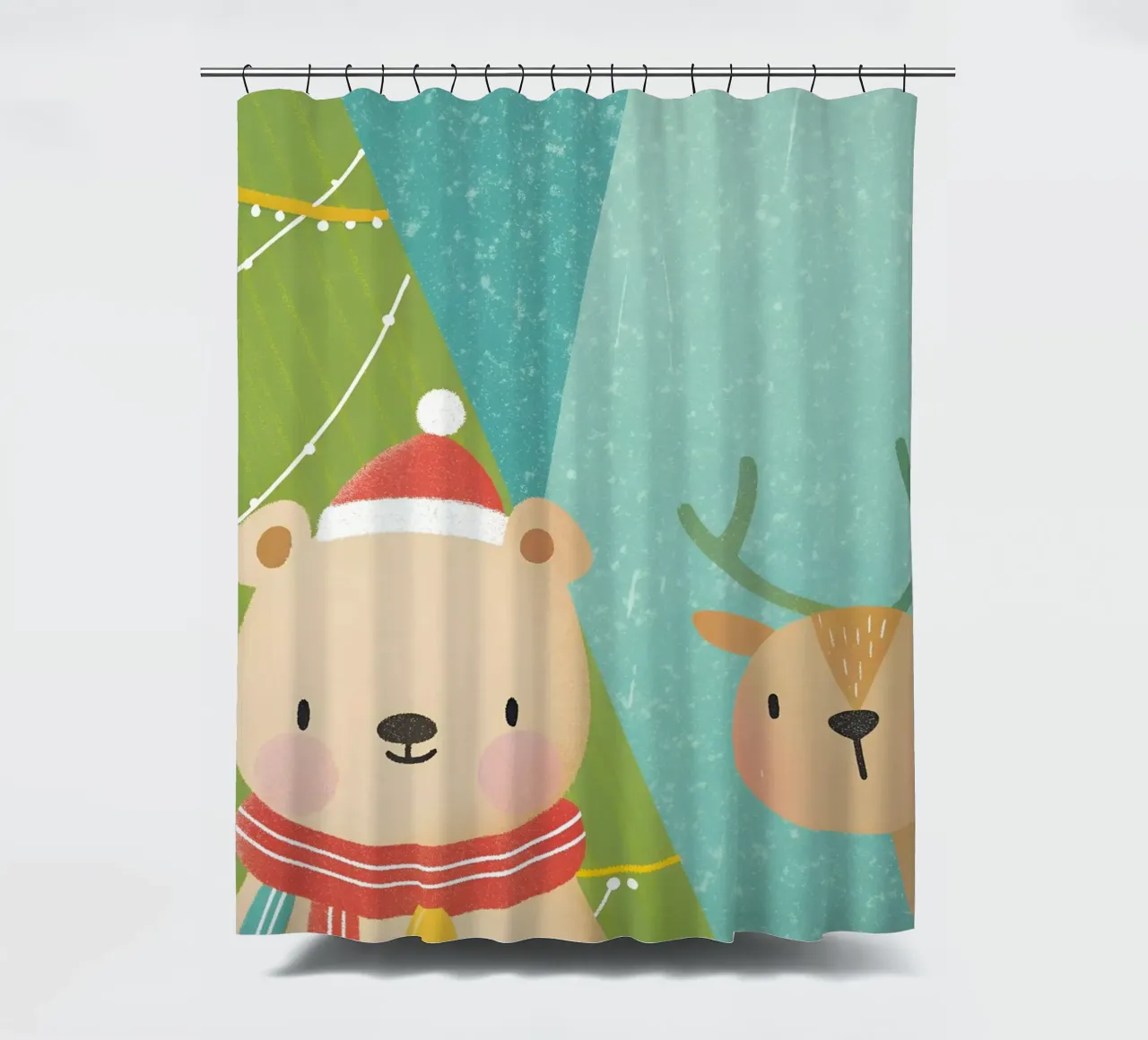 Orso e cervo di Natale tenda da doccia da LOYAL SHOP