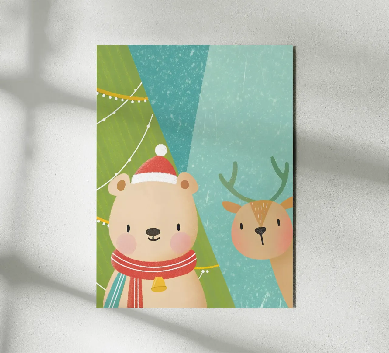Orso e cervo di Natale alluminio dibond da LOYAL SHOP