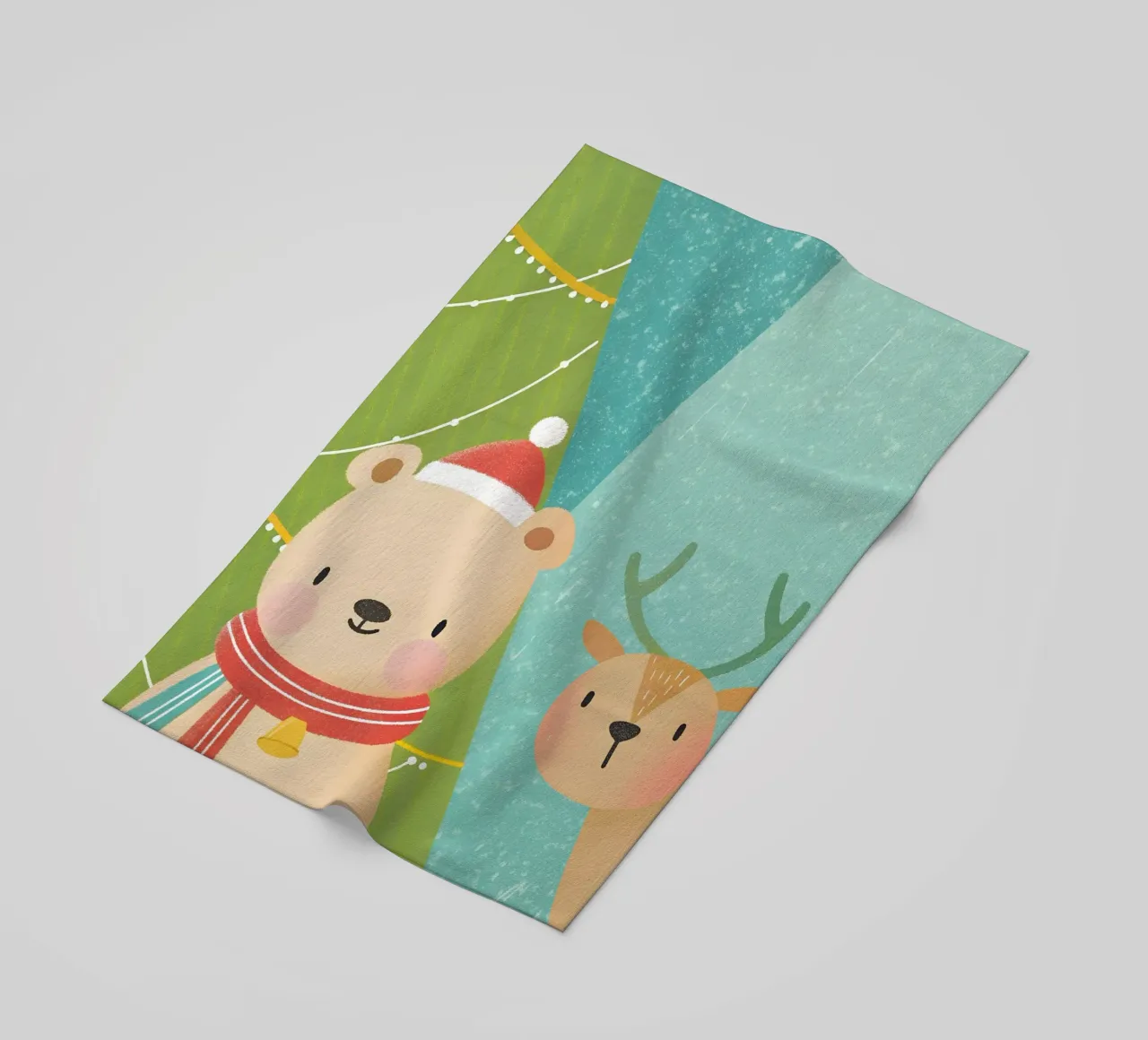 Orso e cervo di Natale telo mare da LOYAL SHOP