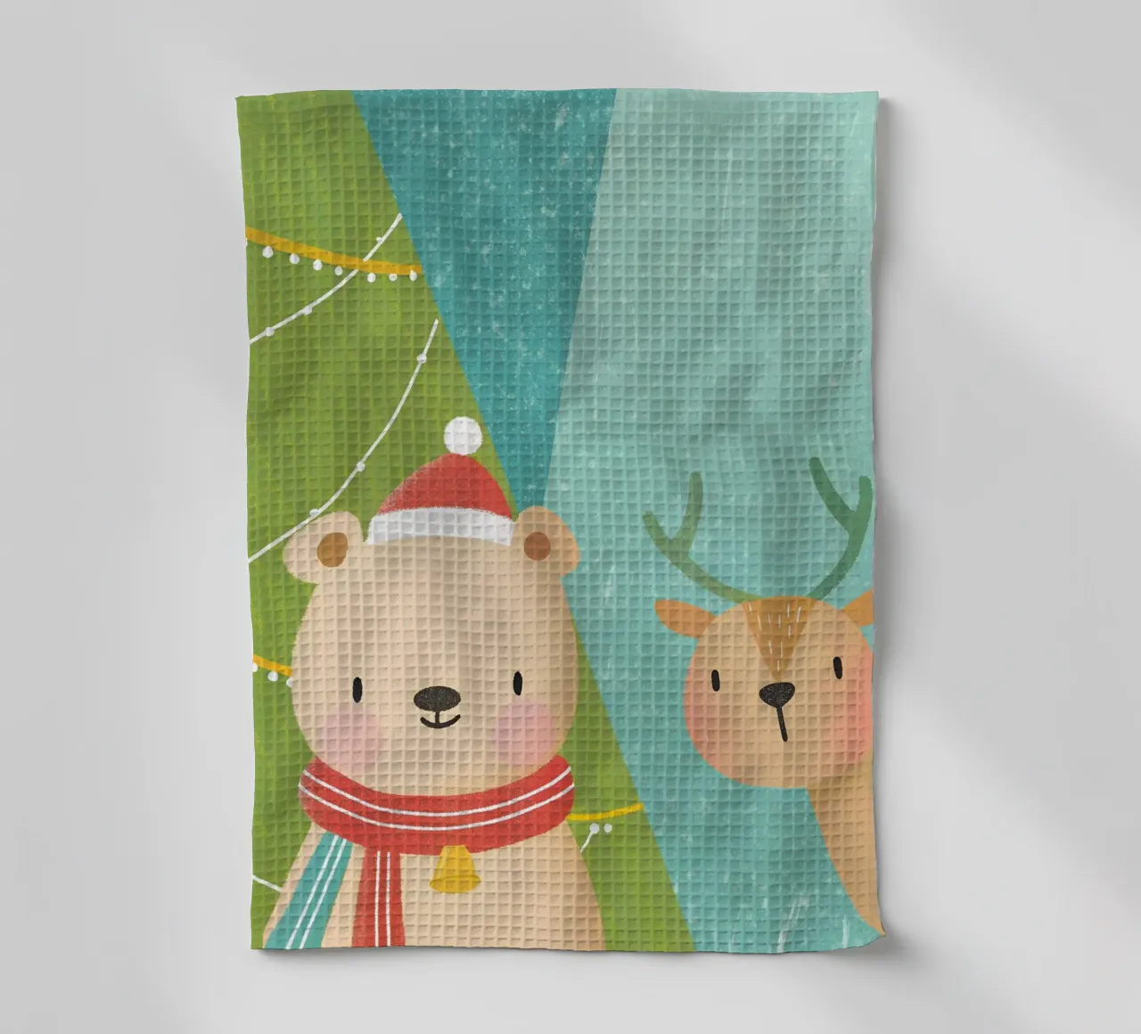 Orso e cervo di Natale canovaccio da cucina da LOYAL SHOP