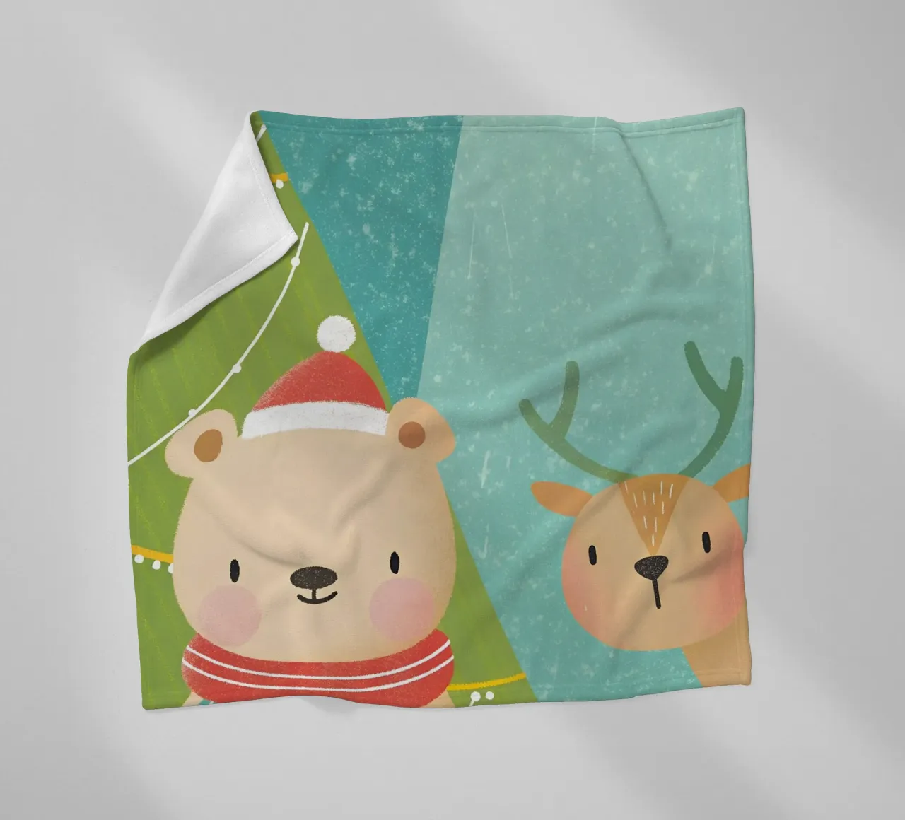 Orso e cervo di Natale coperta in pile da LOYAL SHOP