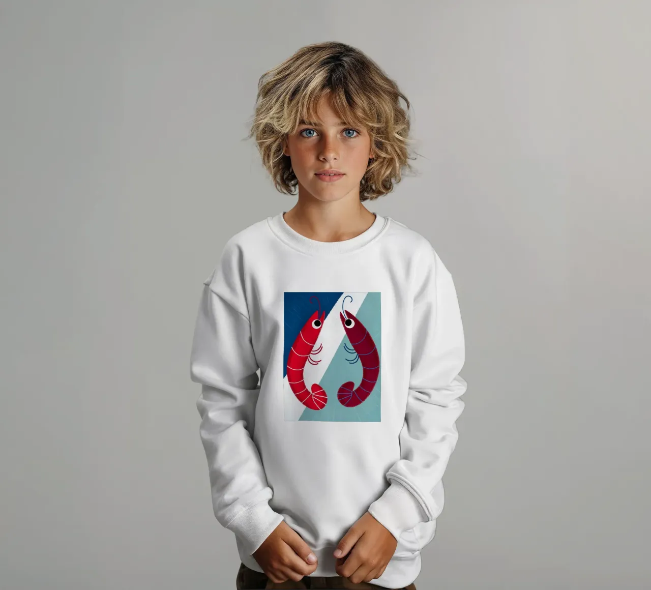 Due gamberi felpa bambino da LOYAL SHOP
