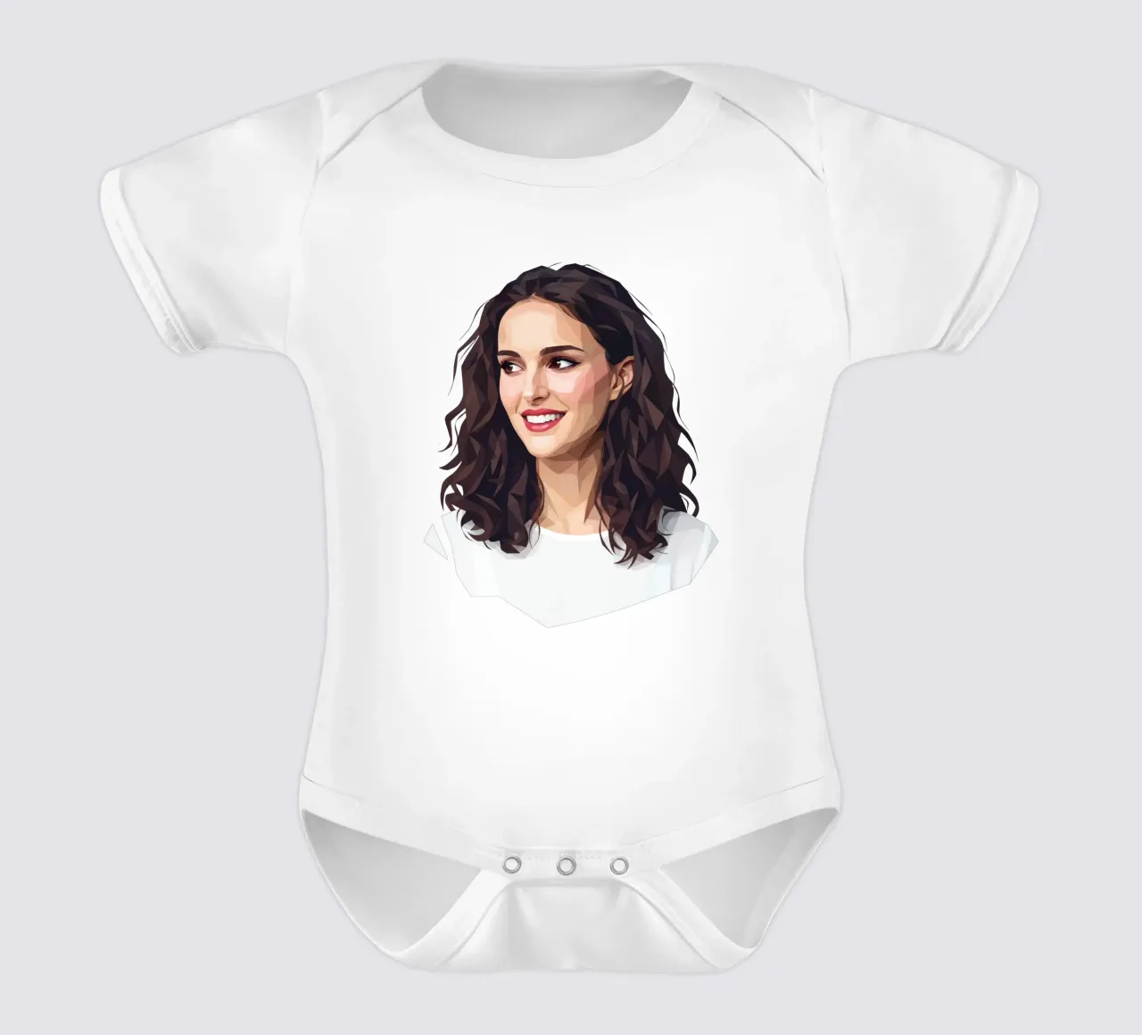 Natalie Portman Lowpoly body neonato maniche corte da Low Profile