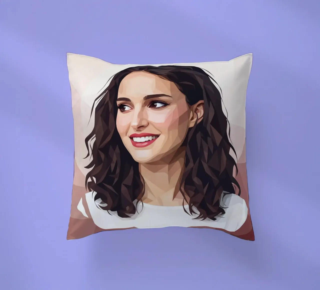 Natalie Portman Lowpoly cuscino da Low Profile
