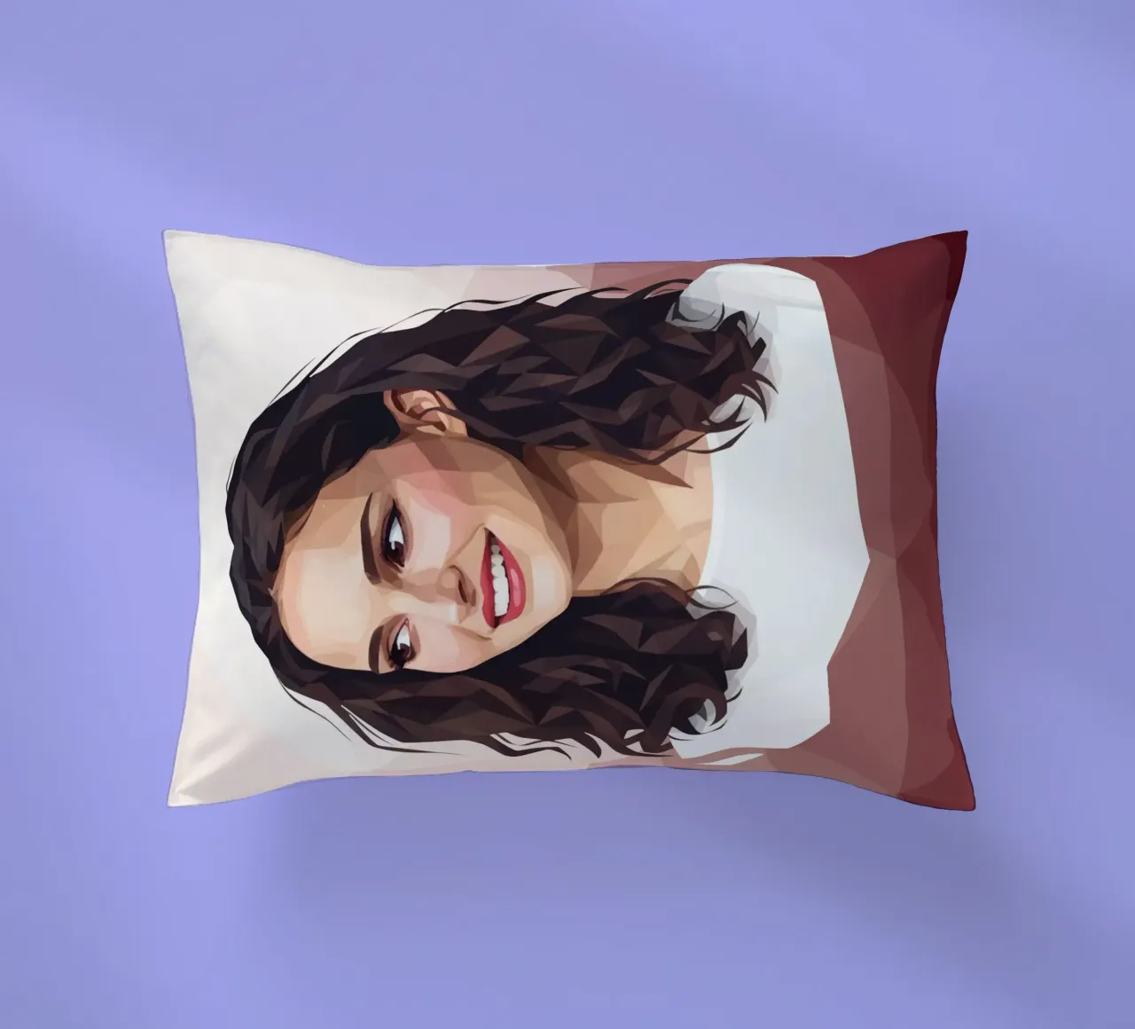 Natalie Portman Lowpoly cuscino da Low Profile