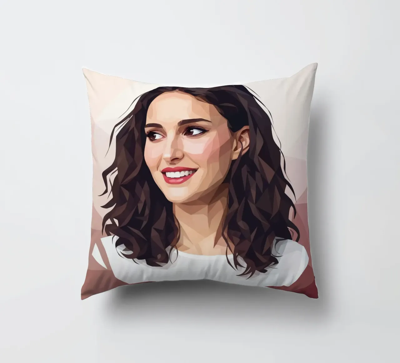 Natalie Portman Lowpoly cuscino da Low Profile