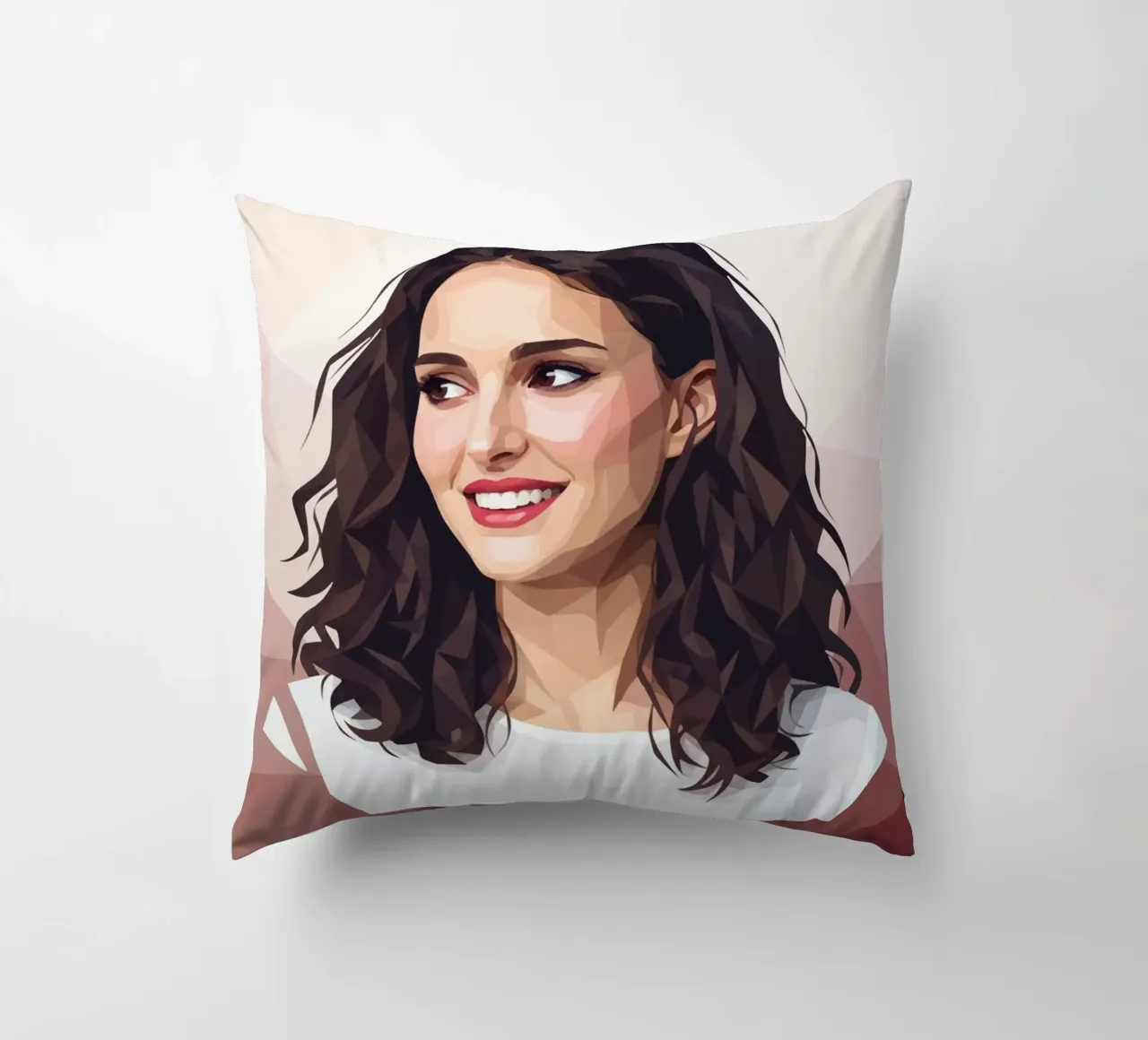 Natalie Portman Lowpoly cuscino da Low Profile