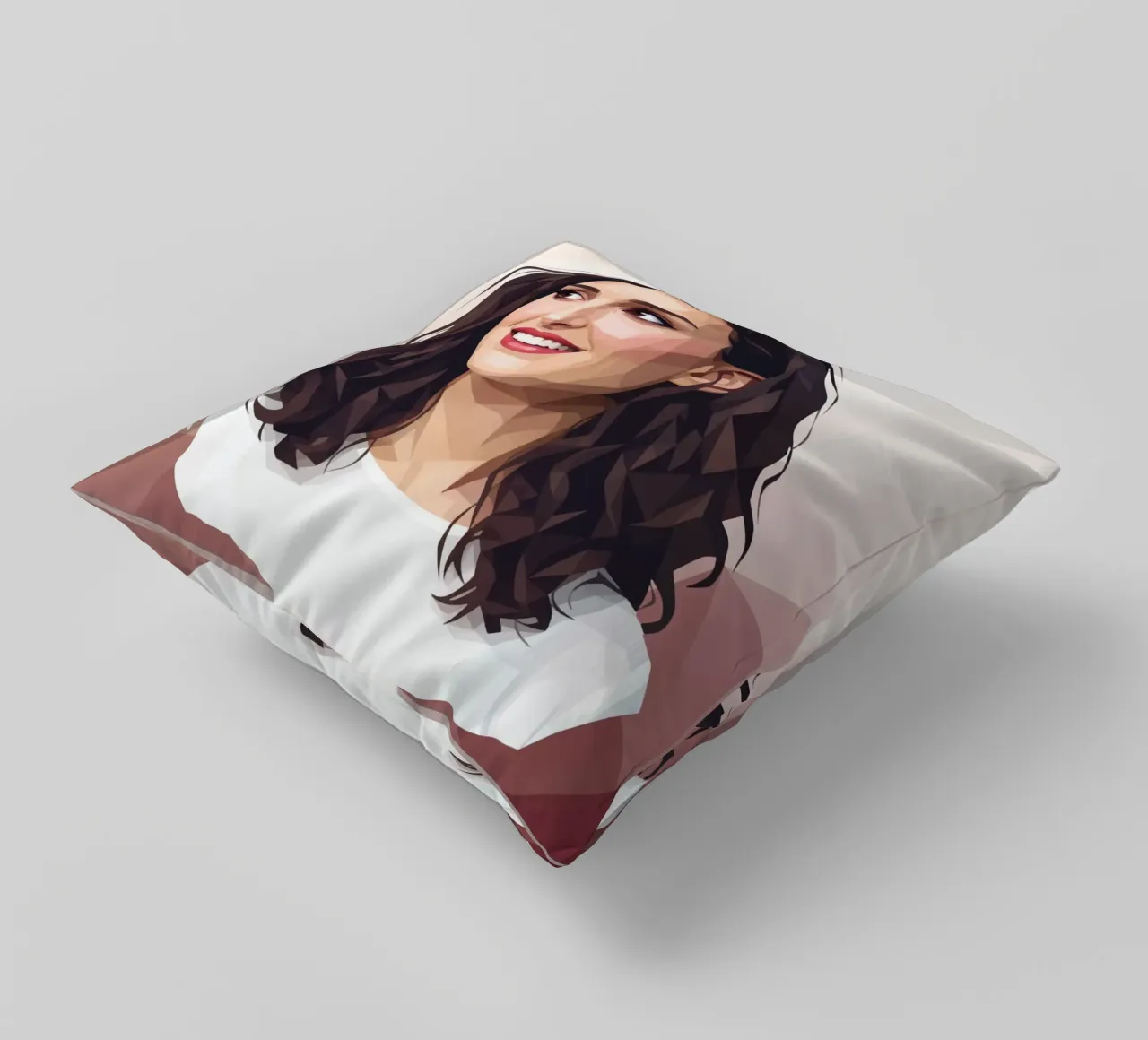 Natalie Portman Lowpoly cuscino da Low Profile