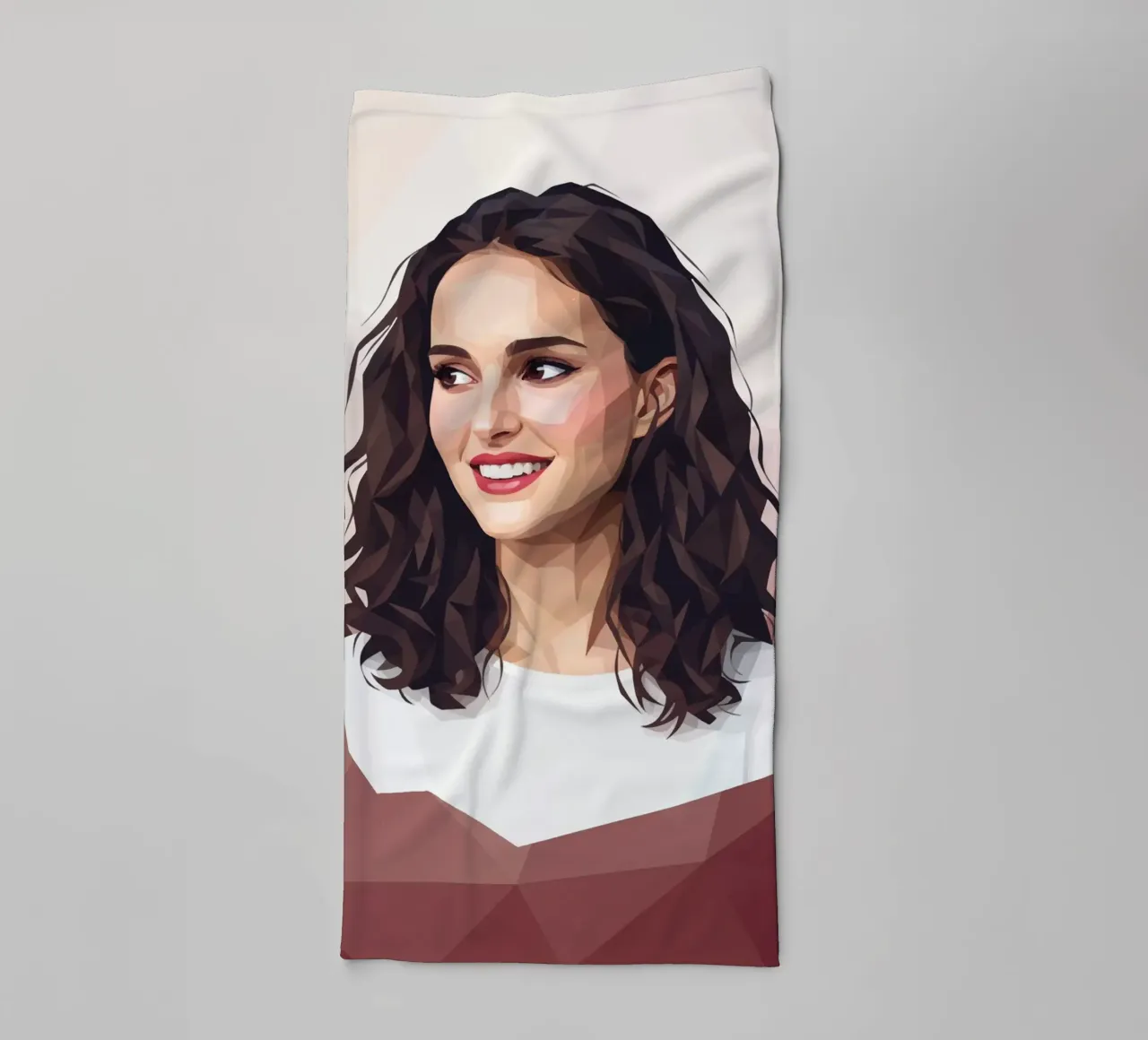 Natalie Portman Lowpoly asciugamano da bagno da Low Profile