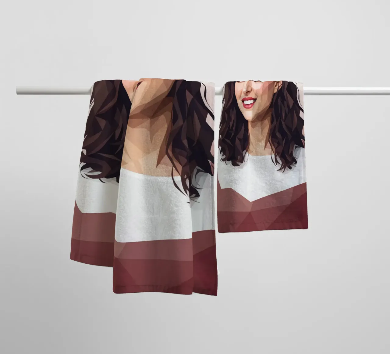 Natalie Portman Lowpoly asciugamano da bagno da Low Profile
