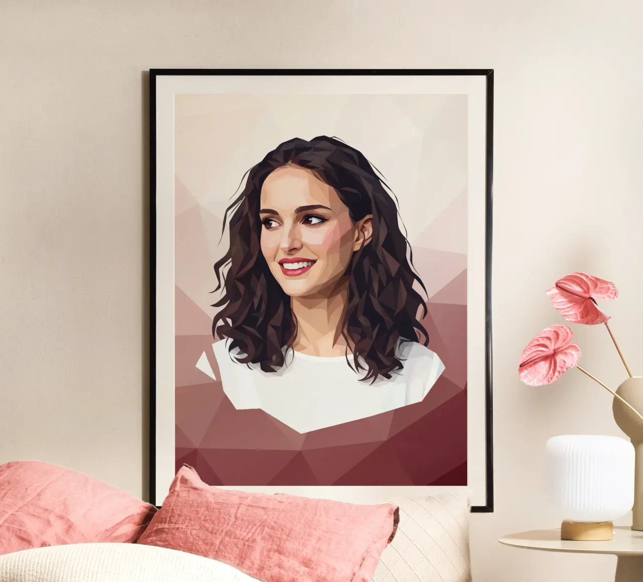 Natalie Portman Lowpoly carta hahnemühle da Low Profile