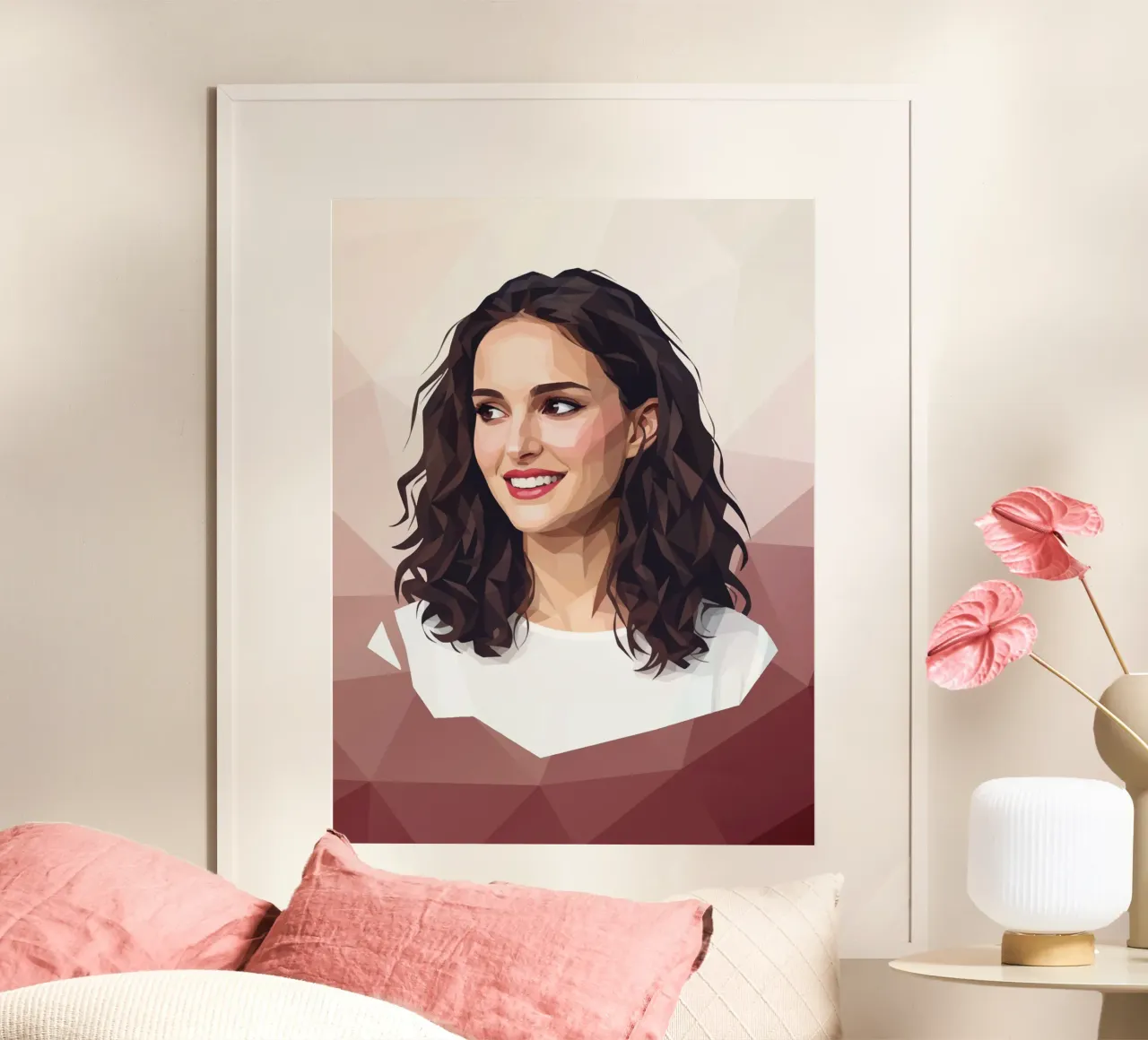 Natalie Portman Lowpoly carta hahnemühle da Low Profile