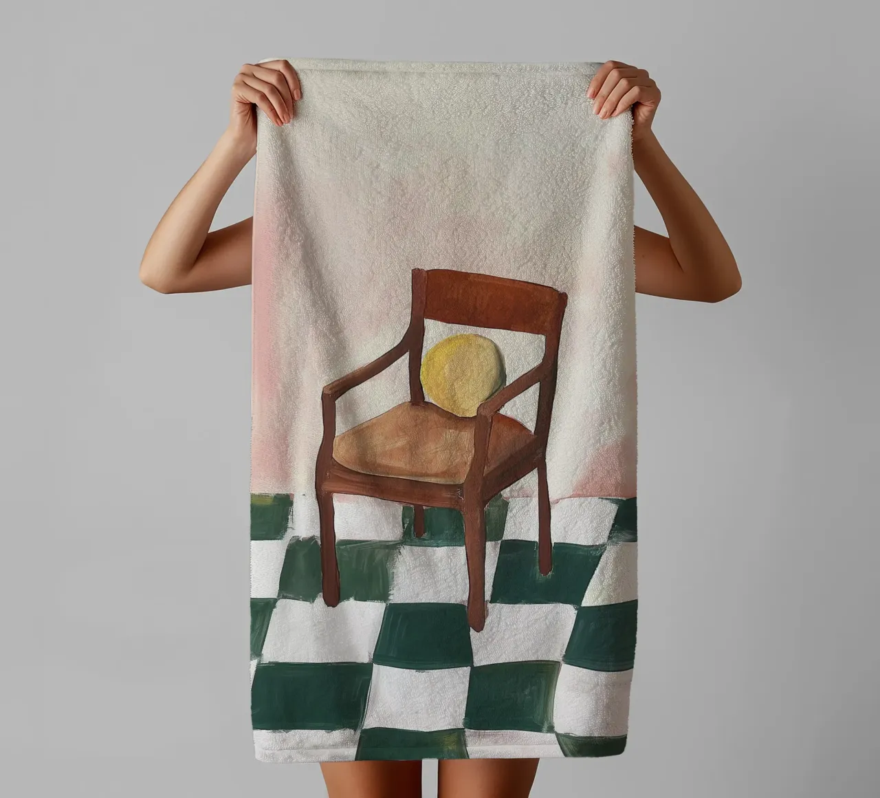 The Waiting Chair towel by BALIKA HOMES ART