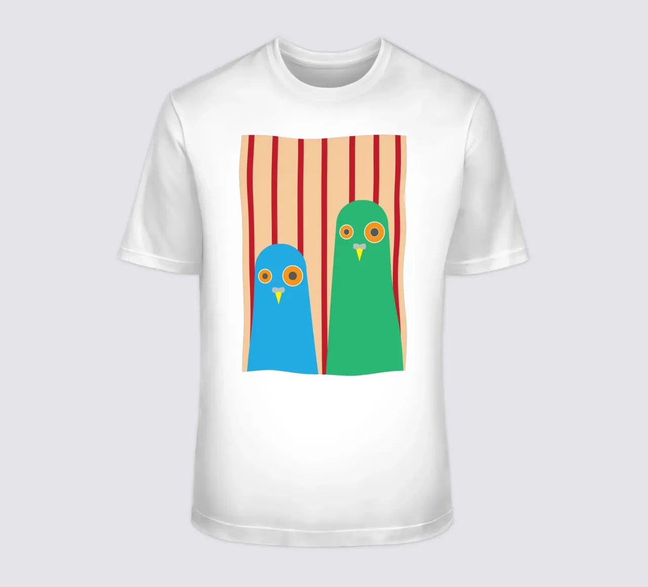 coppia di colombe in gabbia t-shirt da Toolee