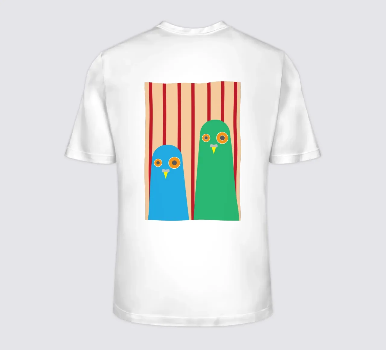 coppia di colombe in gabbia t-shirt da Toolee