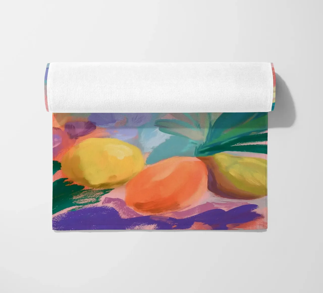 Fantasticherie sulla frutta botanica telo mare da Carina Pop & Pastell