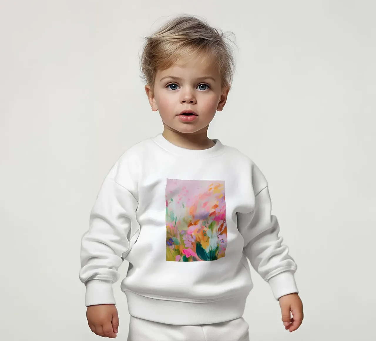 L'amore per i colori e le fioriture felpa neonato da Carina Pop & Pastell