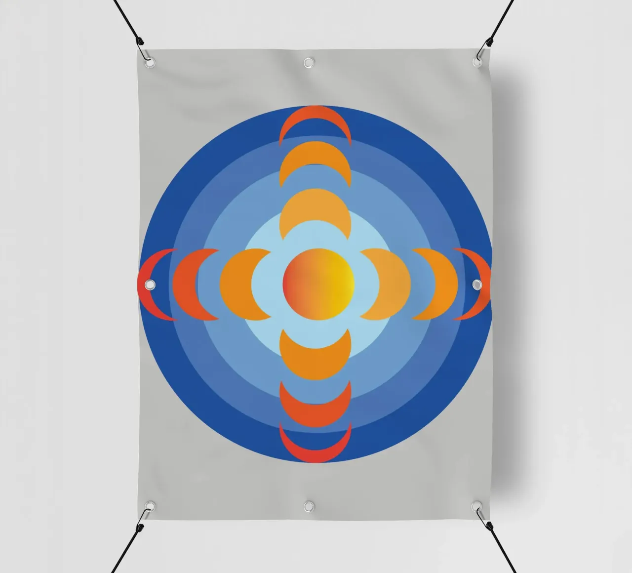 soleil vue rotation de la terre imagination bâche pvc de xandrax