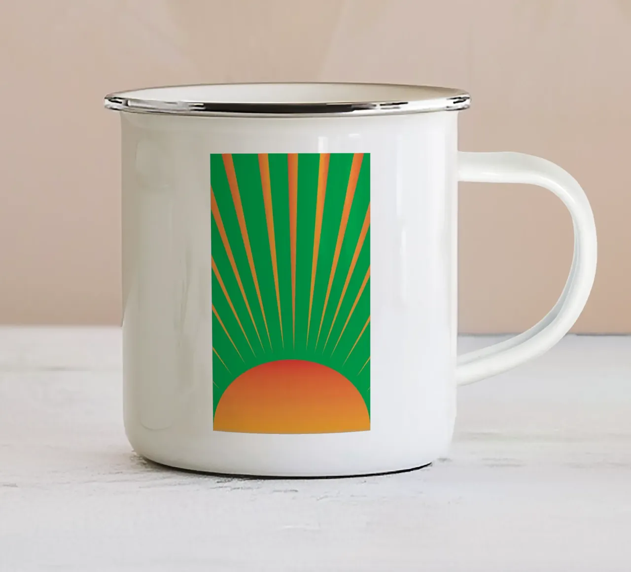 alba al mattino tazza in smalto da xandrax