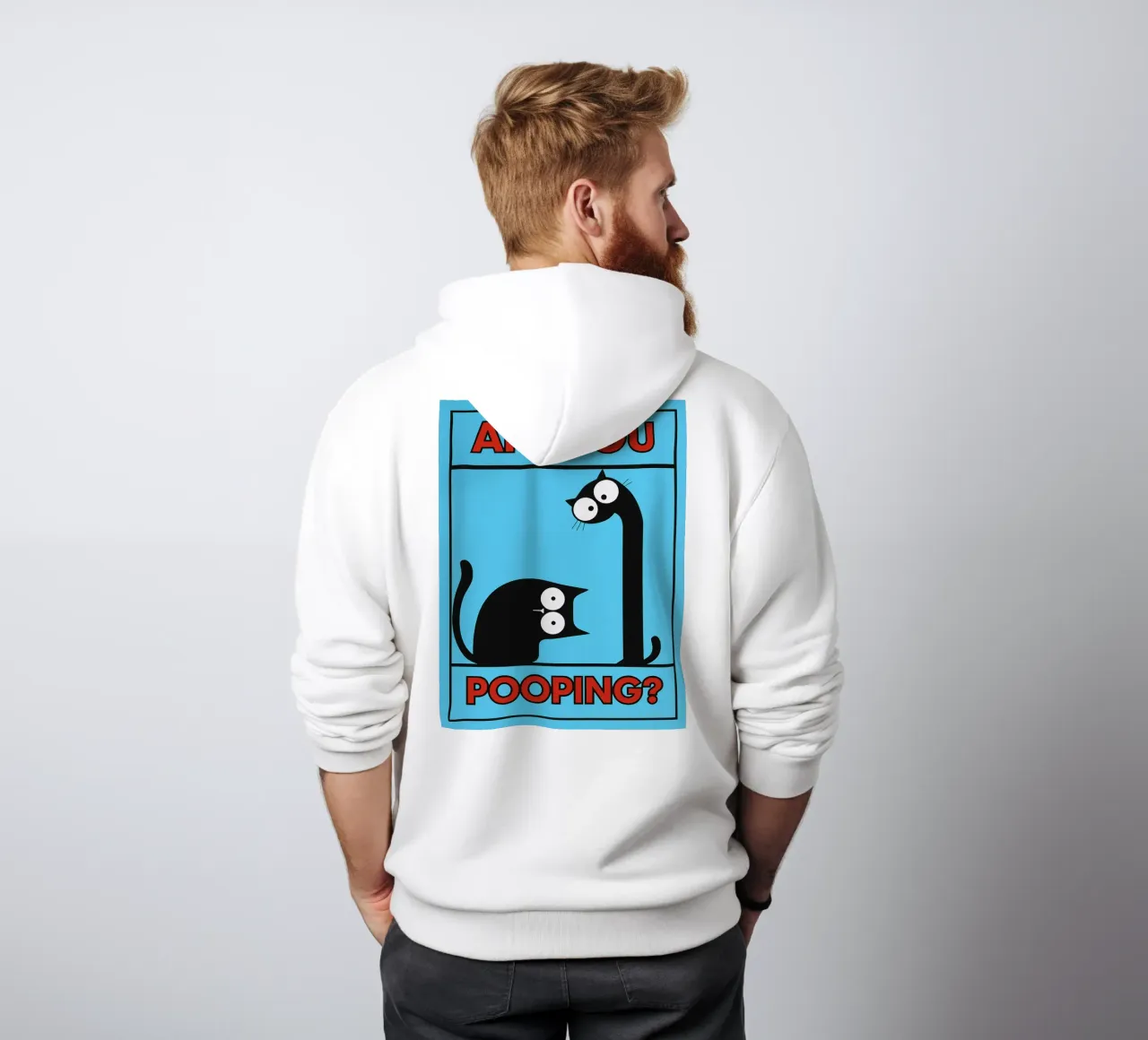 stai facendo la cacca gatto divertente felpa con cappuccio da xandrax