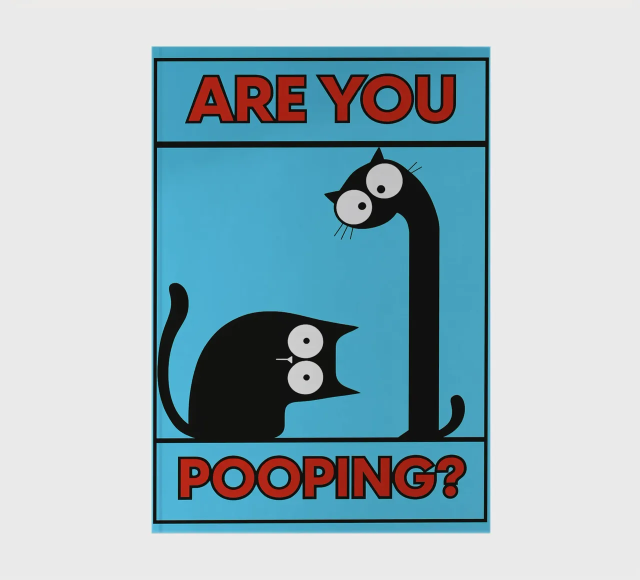 are you pooping funny cat notebook by xandrax