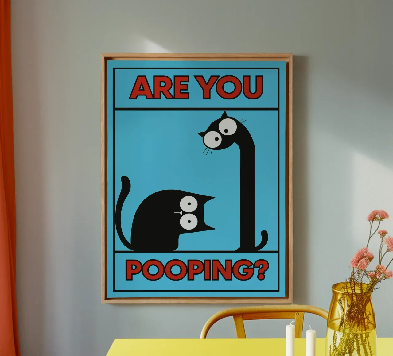 are you pooping funny cat canvas by xandrax