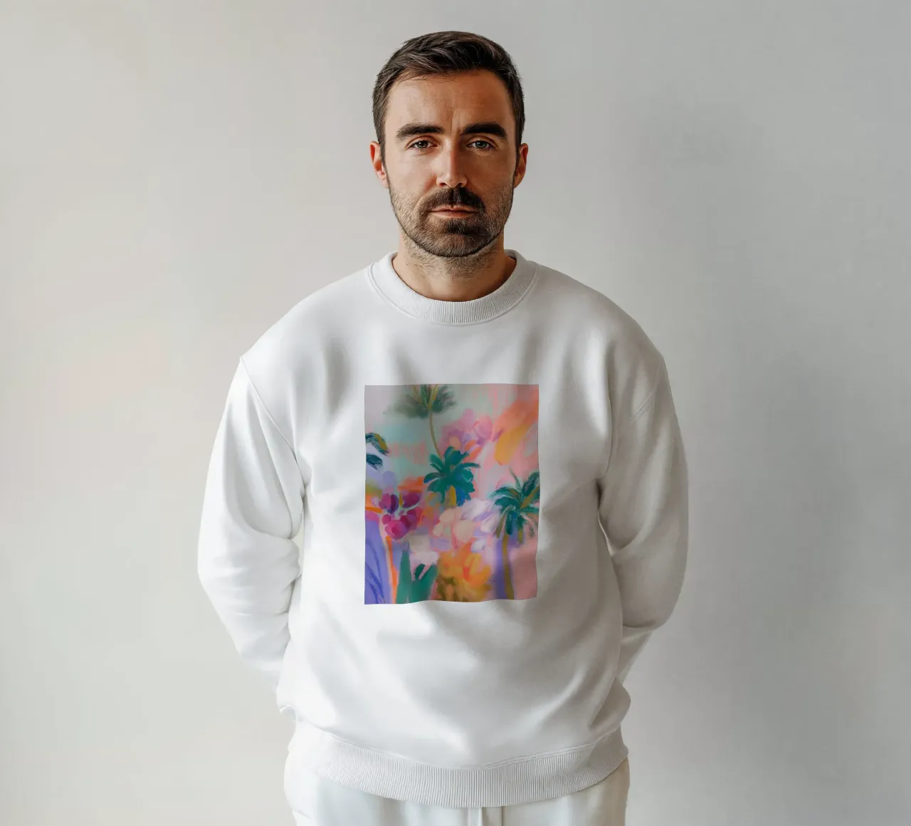 Poesia floreale con palme felpa da Carina Pop & Pastell