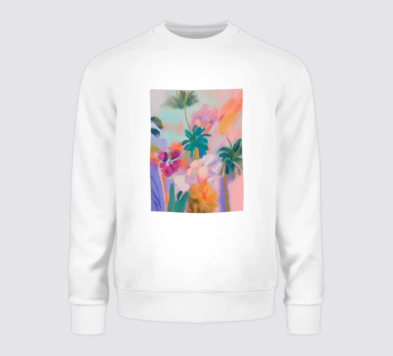 Poesia floreale con palme felpa da Carina Pop & Pastell
