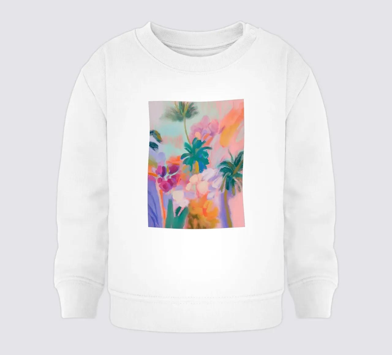 Poesia floreale con palme felpa neonato da Carina Pop & Pastell