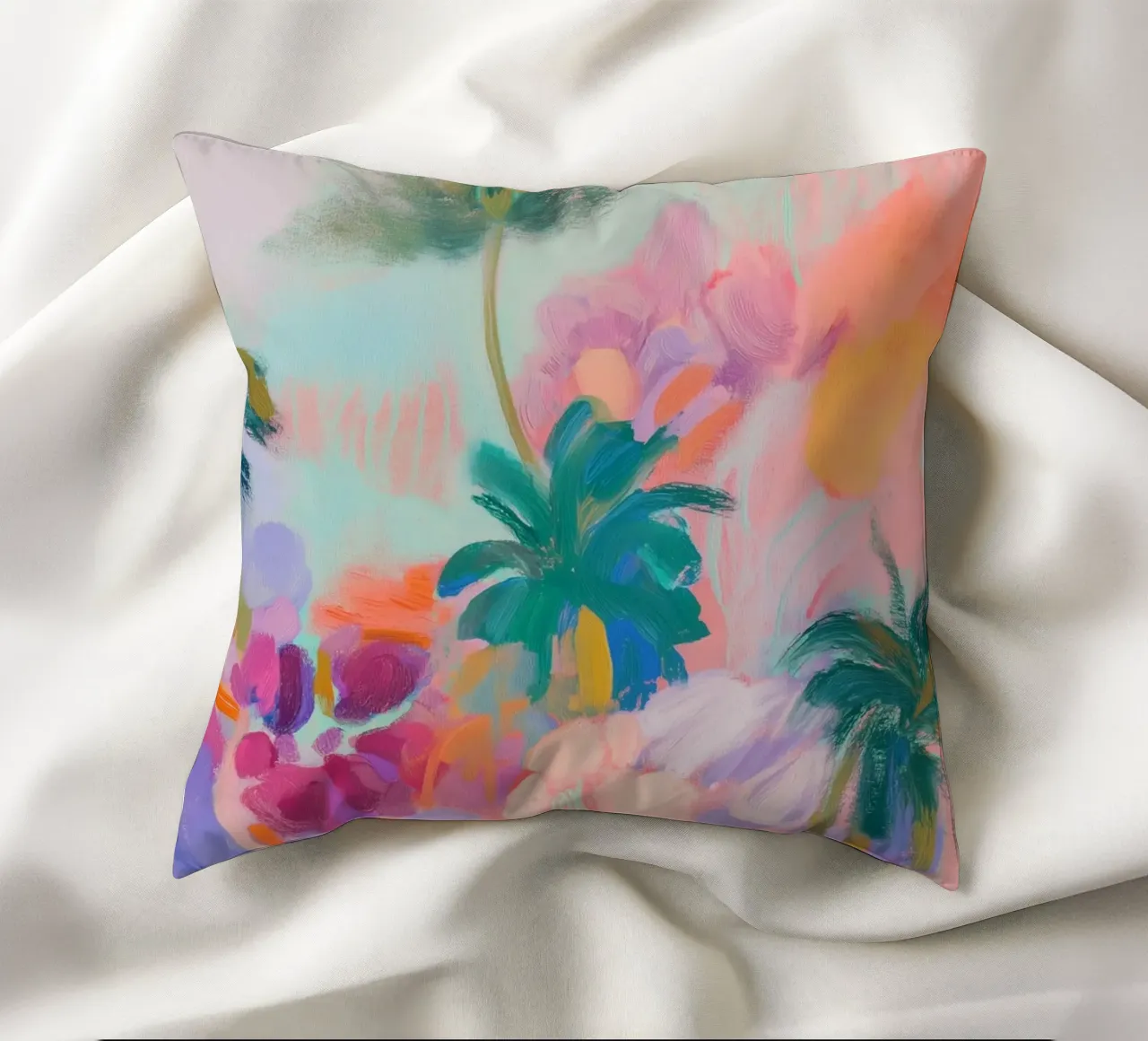 Poesia floreale con palme cuscino da Carina Pop & Pastell