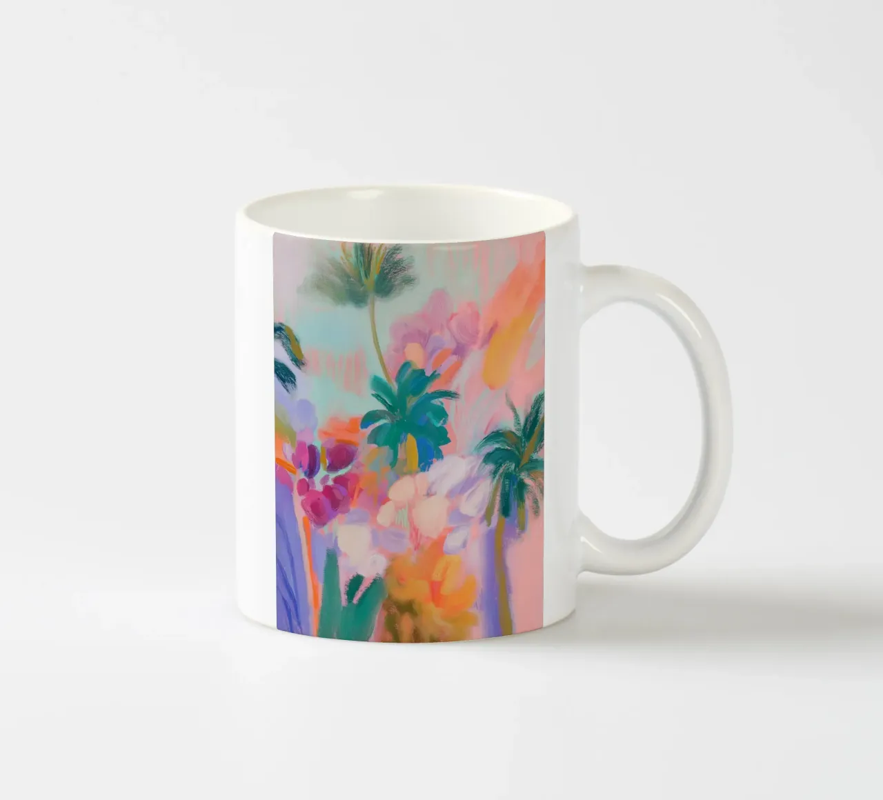 Poesia floreale con palme tazza in ceramica da Carina Pop & Pastell