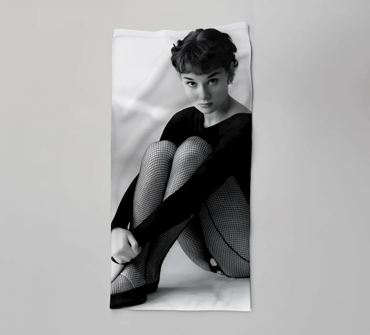 Audrey Hepburn: The Dancer towel by Galery Vintage