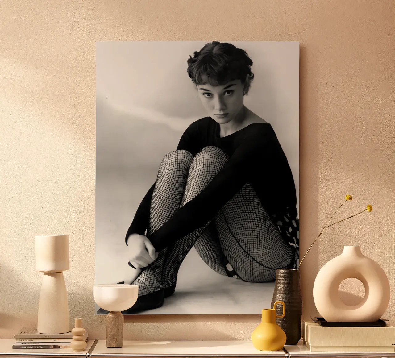 Audrey Hepburn: La ballerina alluminio dibond da Galery Vintage