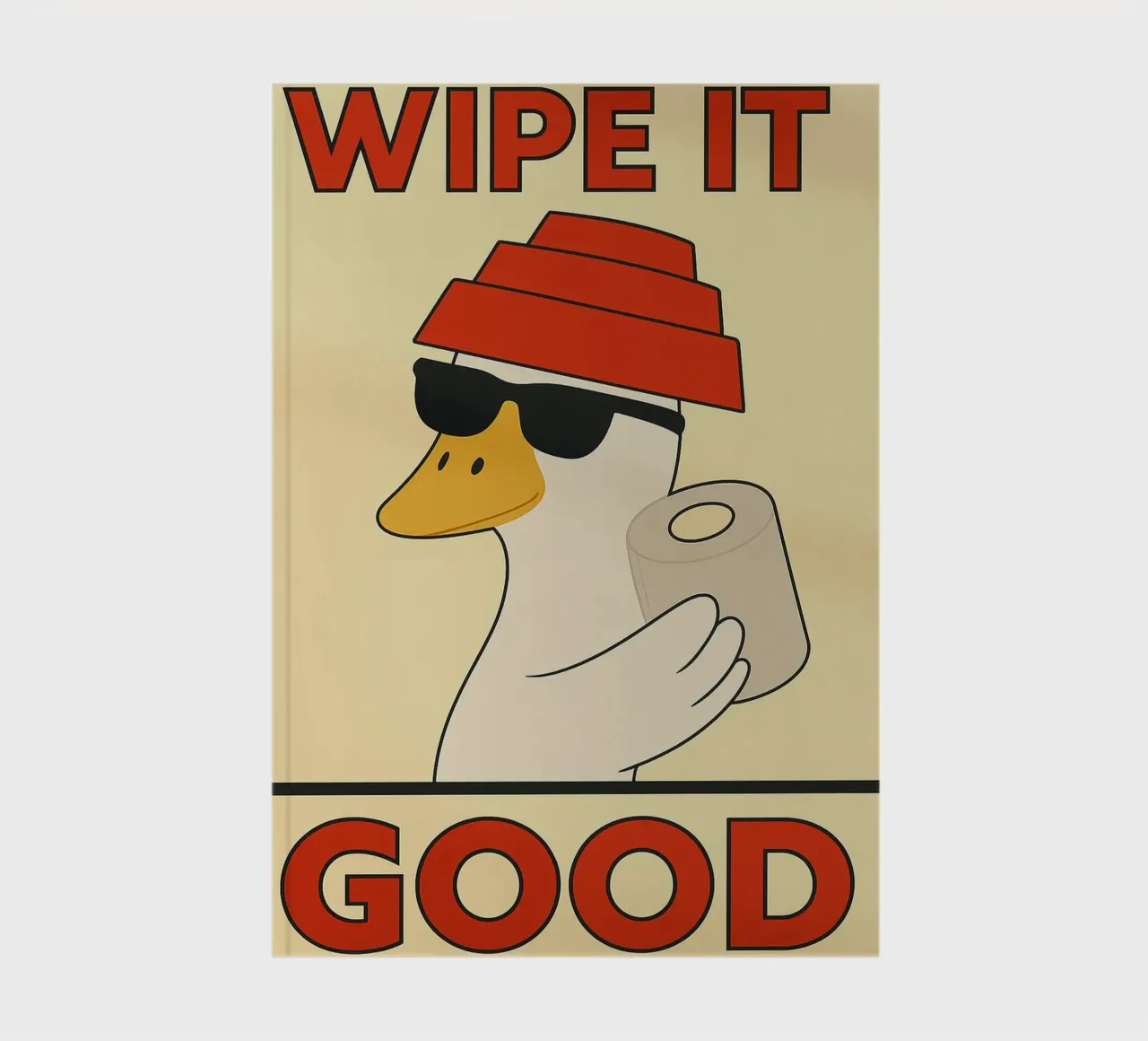 wipe it good funny duck notebook by xandrax