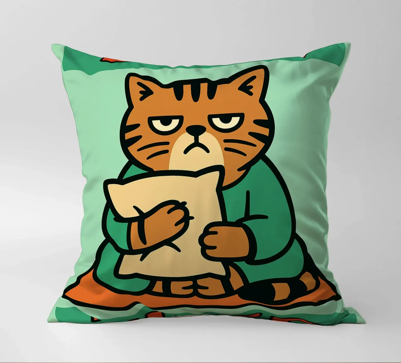 gatto divertente ancora stanco cuscino da xandrax