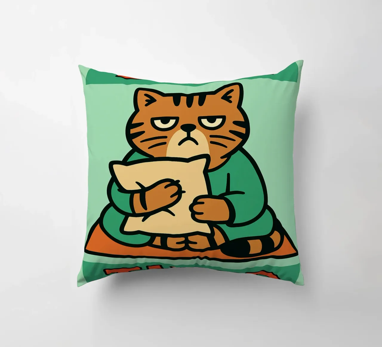 gatto divertente ancora stanco cuscino da xandrax