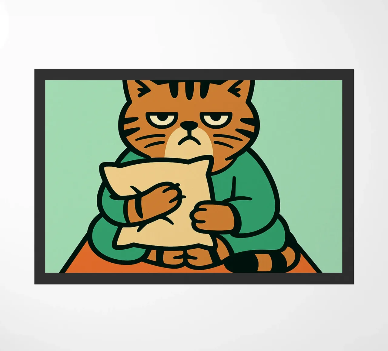 gatto divertente ancora stanco zerbino da xandrax