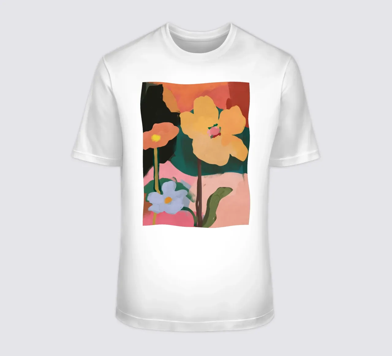 Tramonto floreale t-shirt da M.A.Z.U.N.