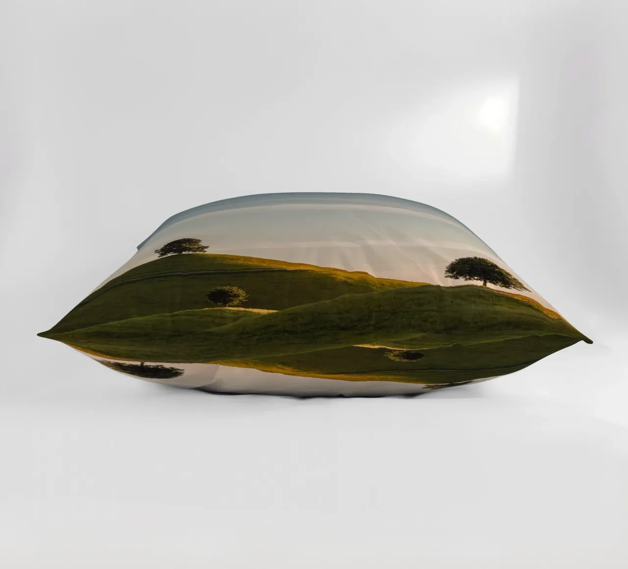 Three Sunset Hills decorative cushion by Marcel Bisig