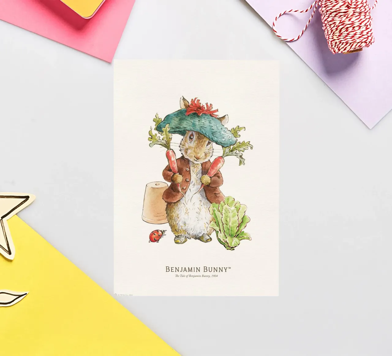 Peter Rabbit - Illustrazione di Benjamin Bunny adesivo da Panait Ivascu