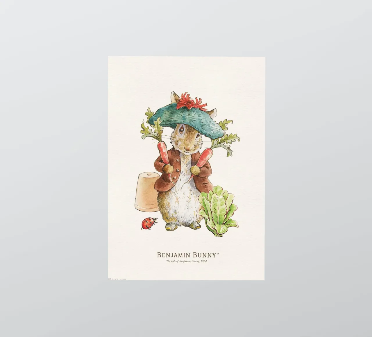 Peter Rabbit - Illustrazione di Benjamin Bunny adesivo da Panait Ivascu