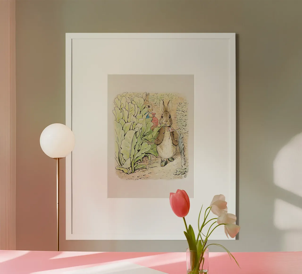 Peter Rabbit e i suoi amici n. 2 poster con telaio in legno da Panait Ivascu