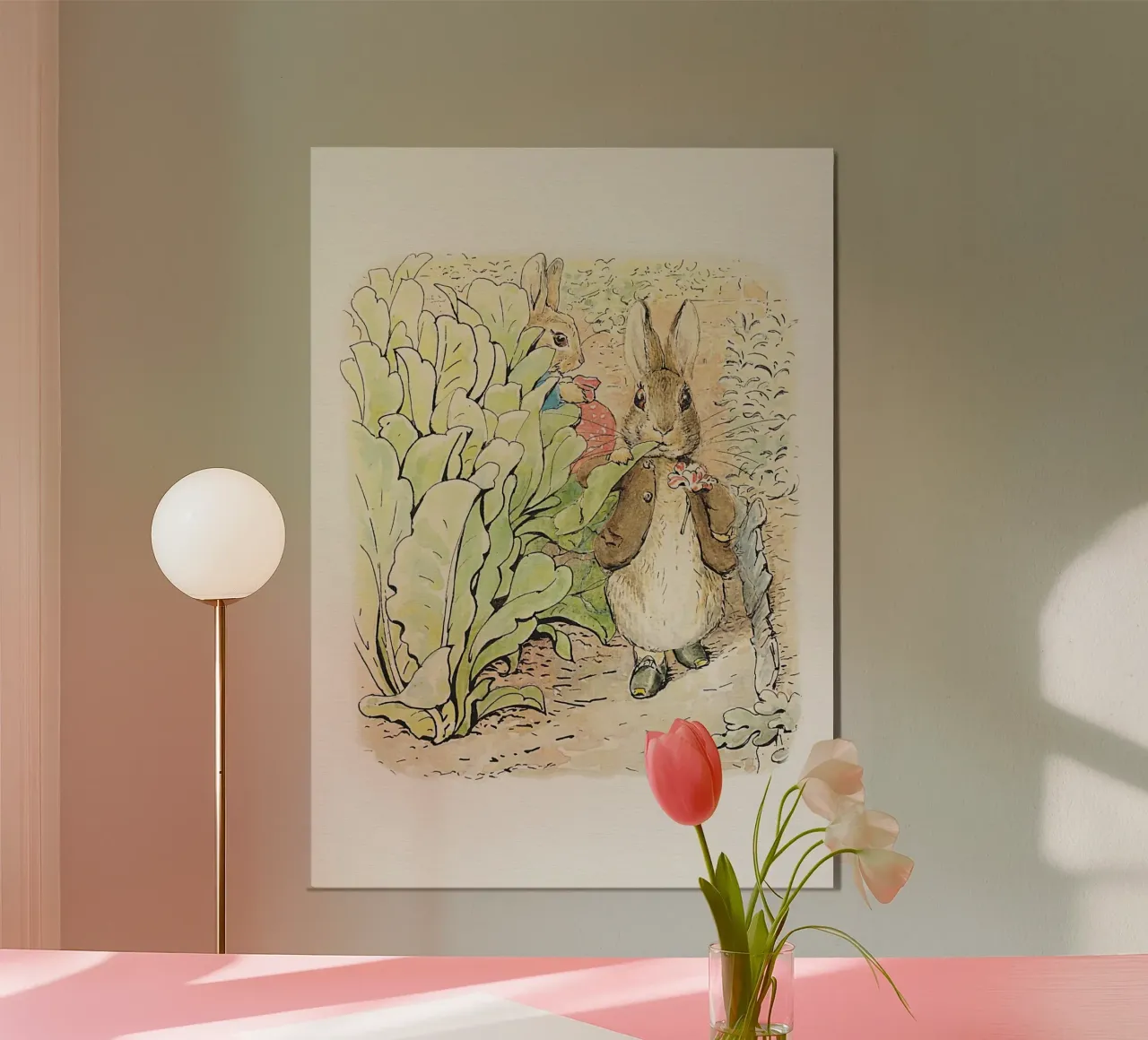 Peter Rabbit e i suoi amici n. 2 poster con telaio in legno da Panait Ivascu